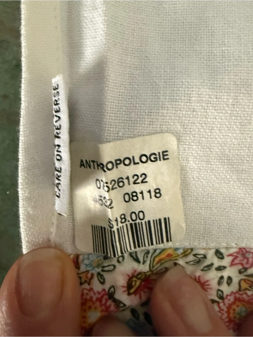 Anthropologie hand towel embroidered, and patchwork chickens